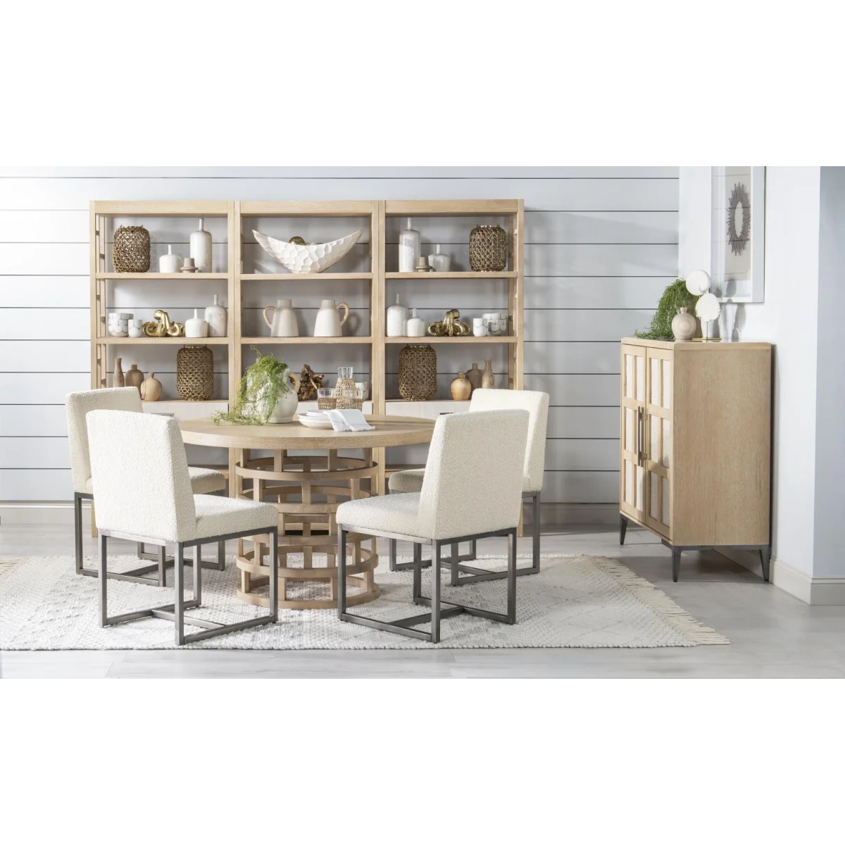 Complete Round Pedestal Table Dining Sets Brown 16