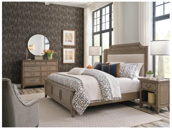 Carmine Engels Upholstered Queen Bed Complete Beds American Drew
