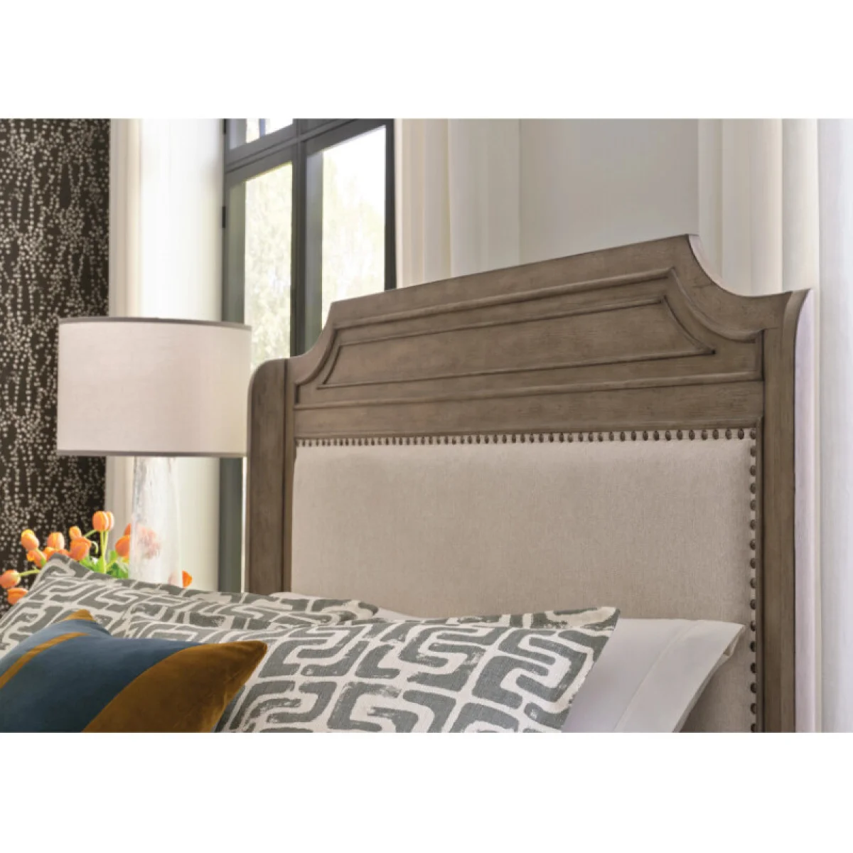 Carmine Engels Upholstered King Bed Complete Beds American Drew 6