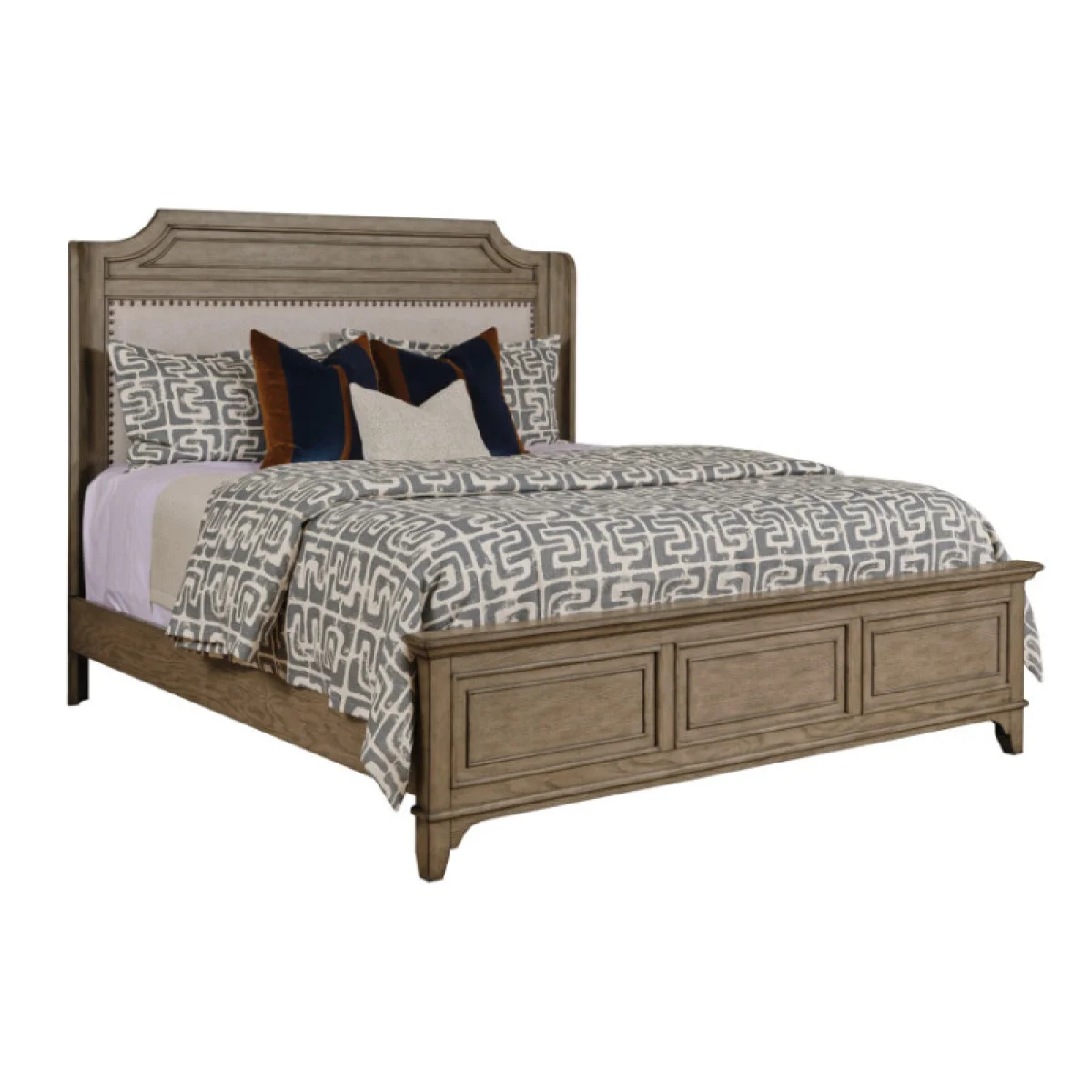 Carmine Engels Upholstered Cal King Bed Complete Beds American Drew 8