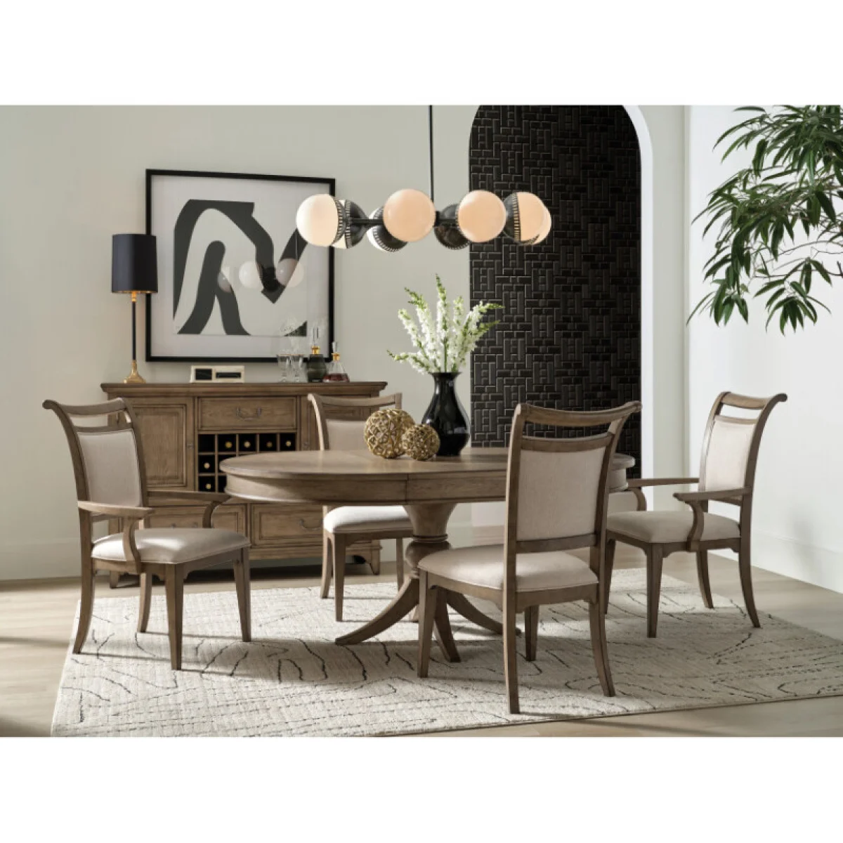 Carmine Phifer Upholstered Back Arm Chair Chairs & Benches American Drew 6