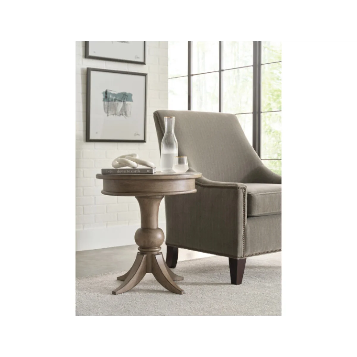 Carmine Georgie Round End Table End tables American Drew 4