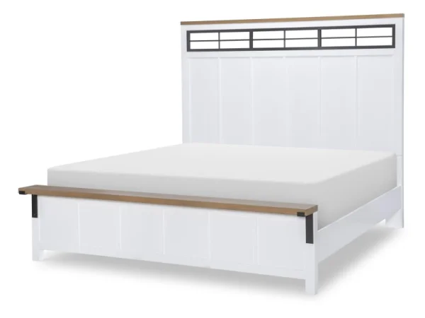 Complete Two Tone Panel Bed King 6/6 Beds Beds