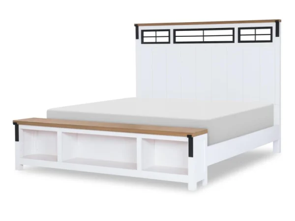 Complete Two Tone Panel Bed Queen 5/0 Beds Beds