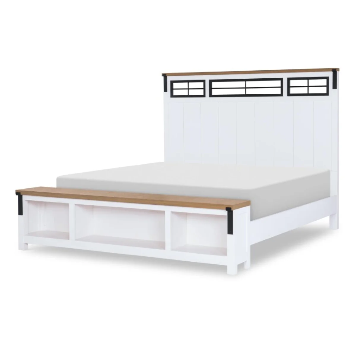 Complete Two Tone Panel Bed Ca King 6/0 Beds Beds 4