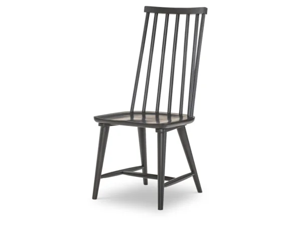 High Back Spindle Side Chair Chairs & Benches black