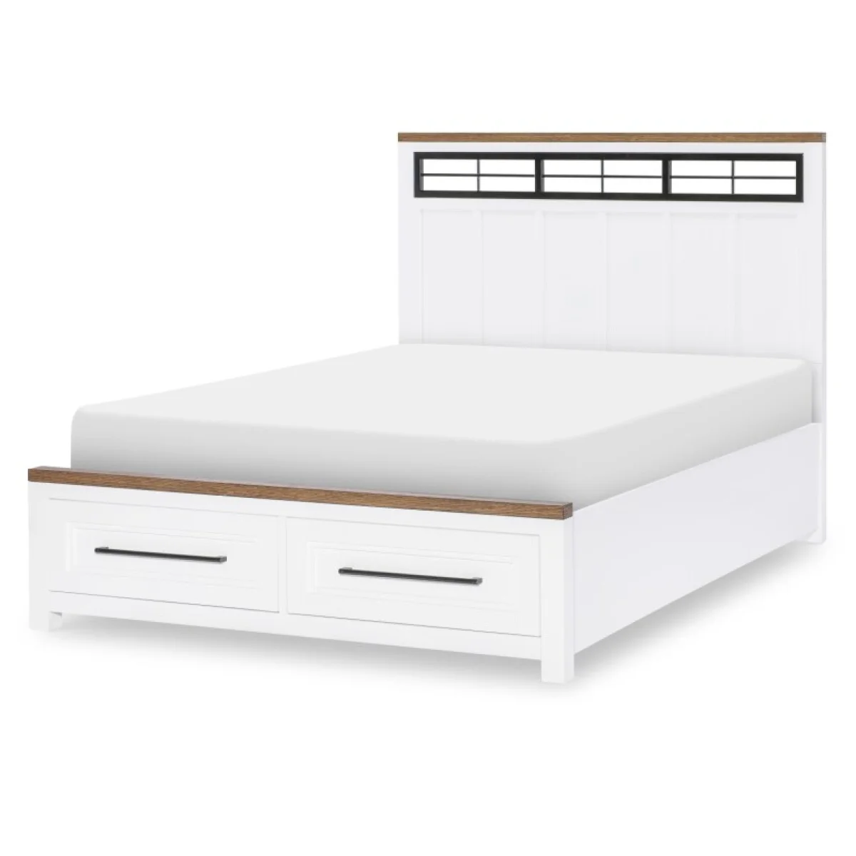 Complete Metalwork Panel Bed W. Storage Footboard, Full 4/6 Youth Beds Legacy Classic Furniture 4