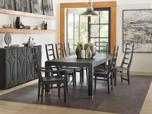 Curata Rectangle Dining Table with 2-20in Leaves Dining Tables Brown 11