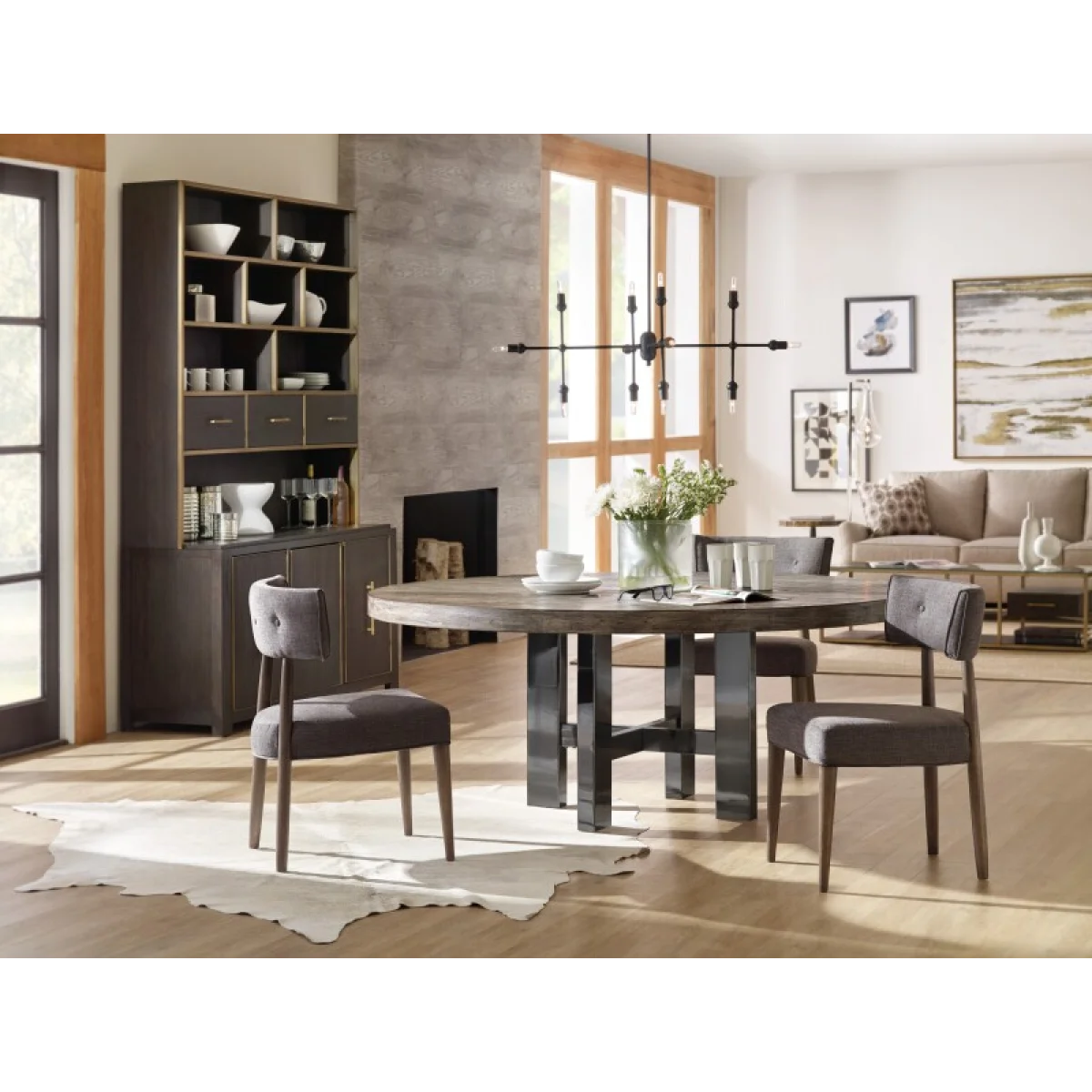 Curata 72in Round Dining Table Dining Tables Brown 7