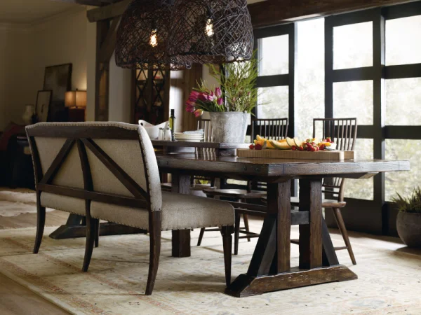 American Life – Roslyn County Roslyn County Trestle Dining Table w/2 21in leaves Dining Tables Brown 17