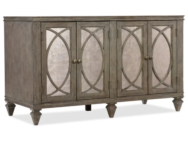 Rustic Glam Credenza Office Storage Brown