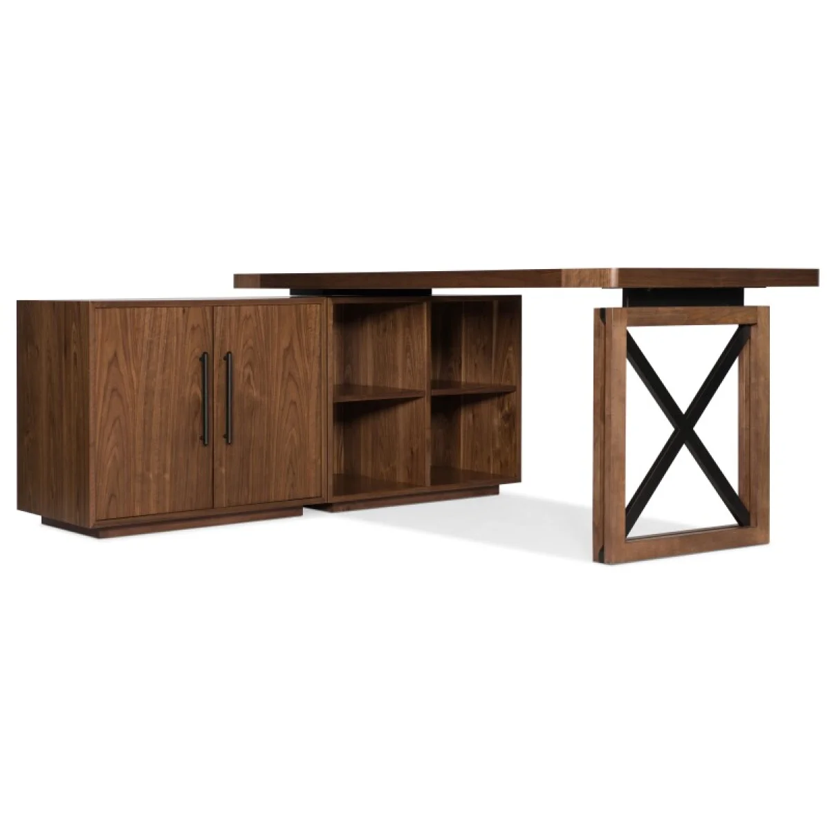 Elon Two-Door Cabinet Office Storage Brown 7