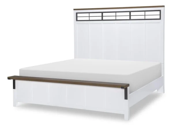 Complete Two Tone Panel Bed Queen 5/0 Beds Beds