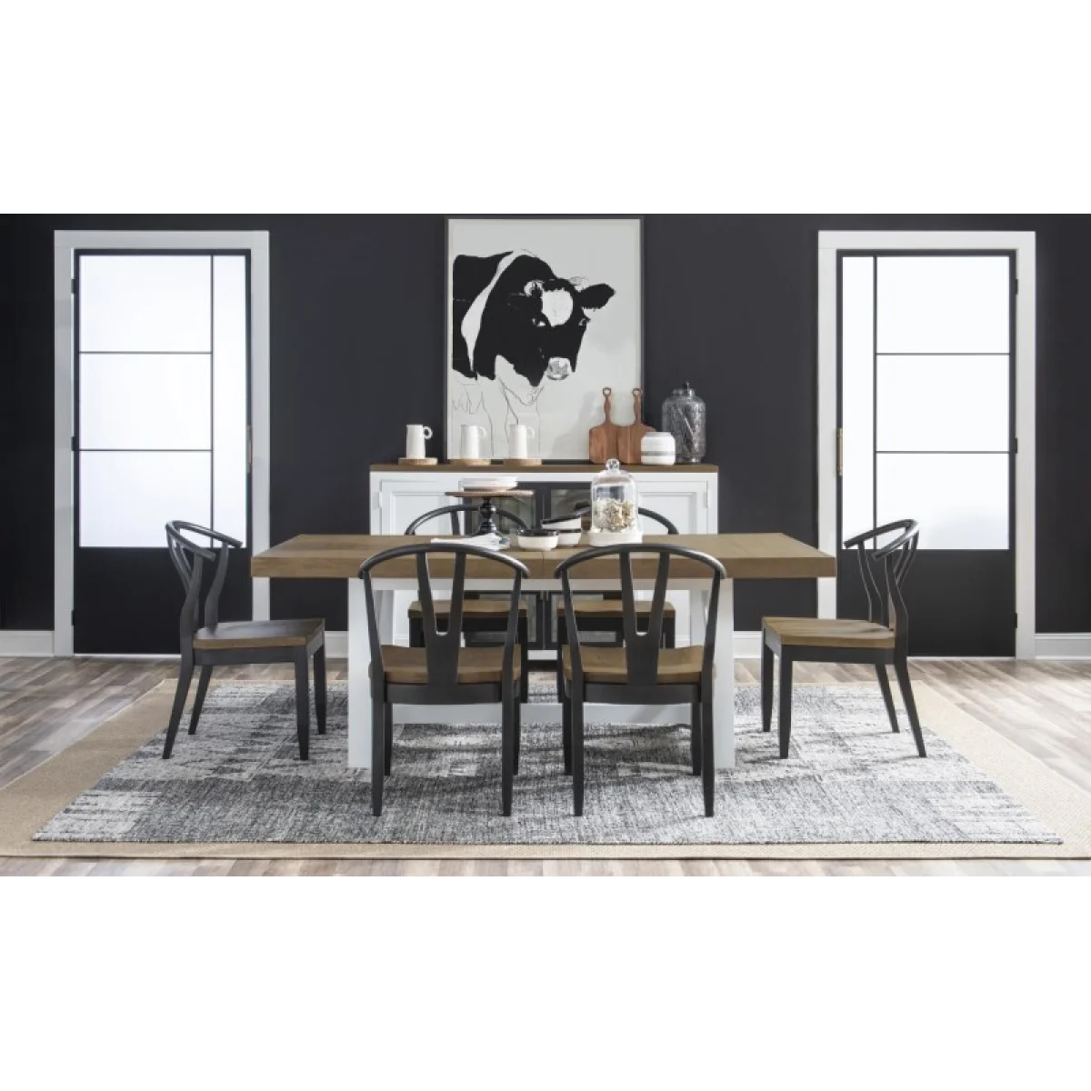 Wishbone Back Side Chair Black Finish Chairs & Benches Chairs & Benches 7