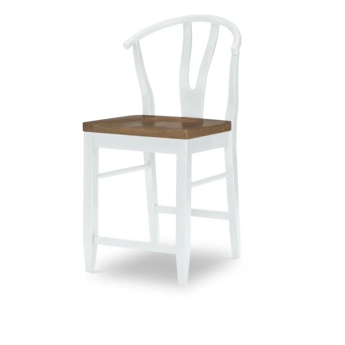 Wishbone Back Counter Height Chair White Finish Chairs & Benches Chairs & Benches 4