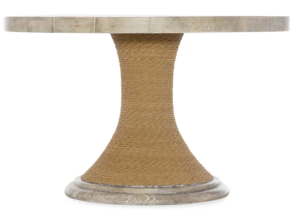American Life Amani Amani 48in Round Pedestal Dining Table Dining Tables Brown