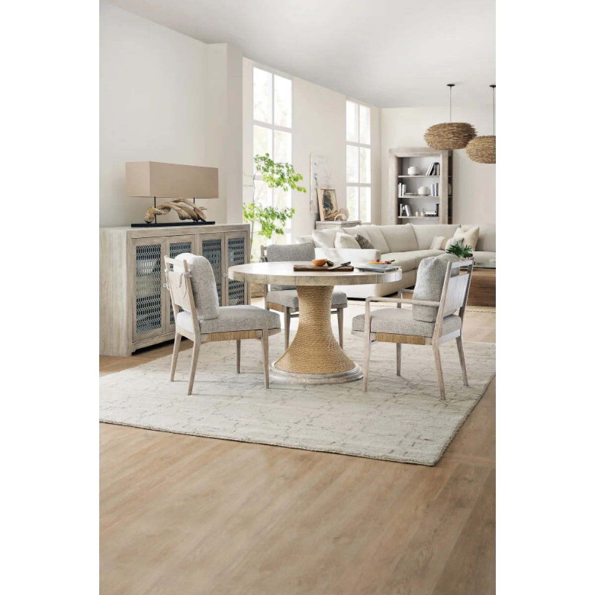 American Life Amani Amani 48in Round Pedestal Dining Table Dining Tables Brown 7