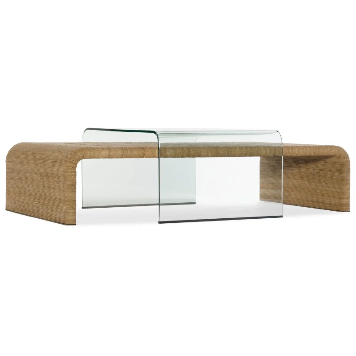 American Life Amani Amani Rope and Glass Cocktail Table Cocktail & Coffee Tables Brown 4