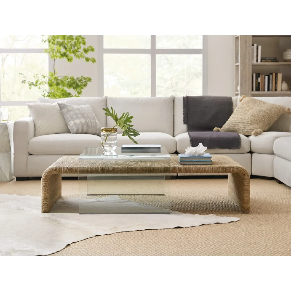 American Life Amani Amani Rope and Glass Cocktail Table Cocktail & Coffee Tables Brown 10