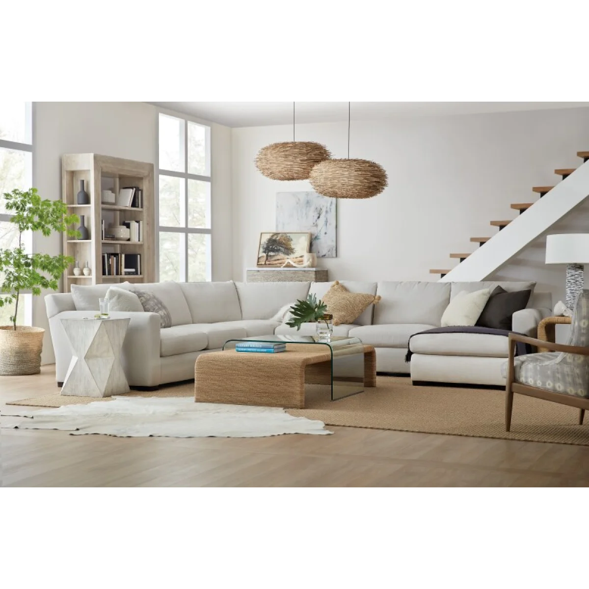 American Life Amani Amani Rope and Glass Cocktail Table Cocktail & Coffee Tables Brown 11