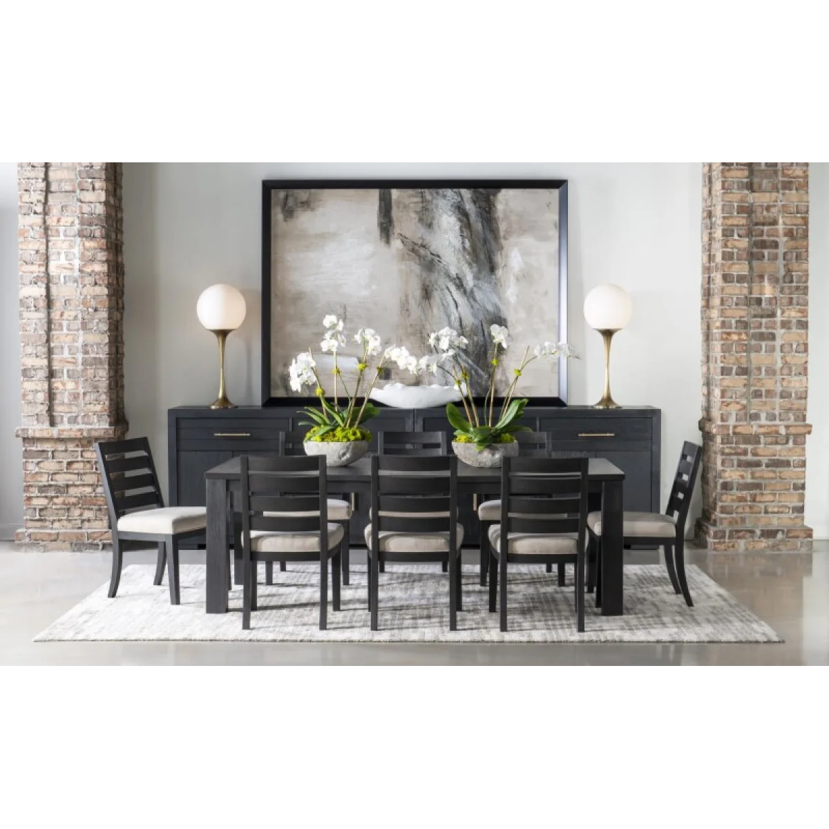 Leg Table Dark Oak Finish Dining Tables black 9