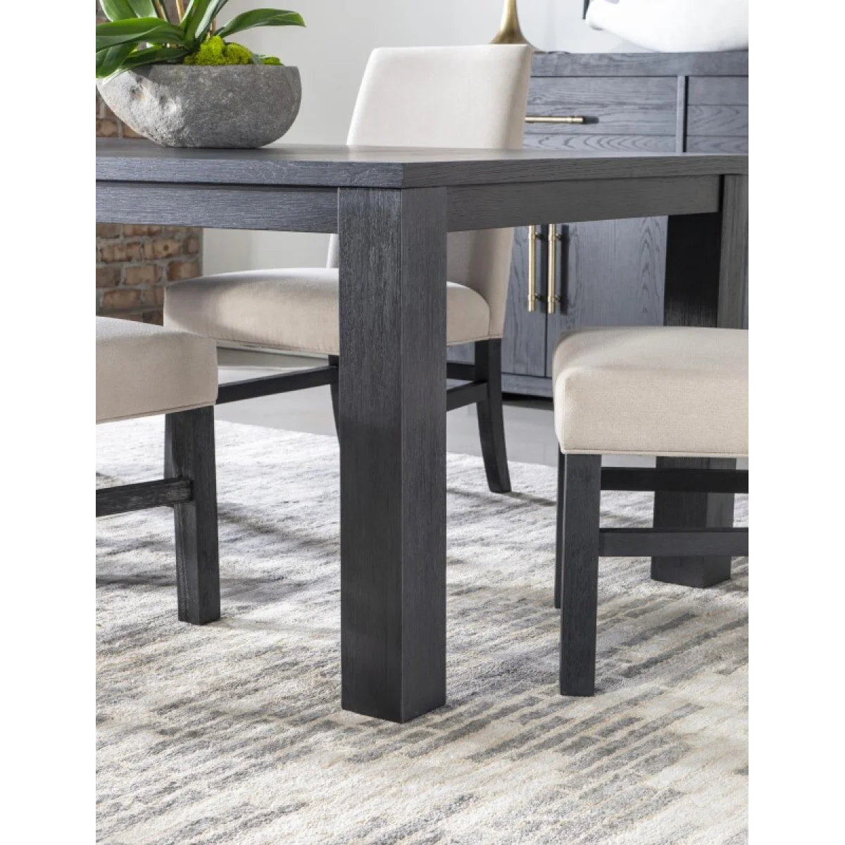 Leg Table Dark Oak Finish Dining Tables black 11