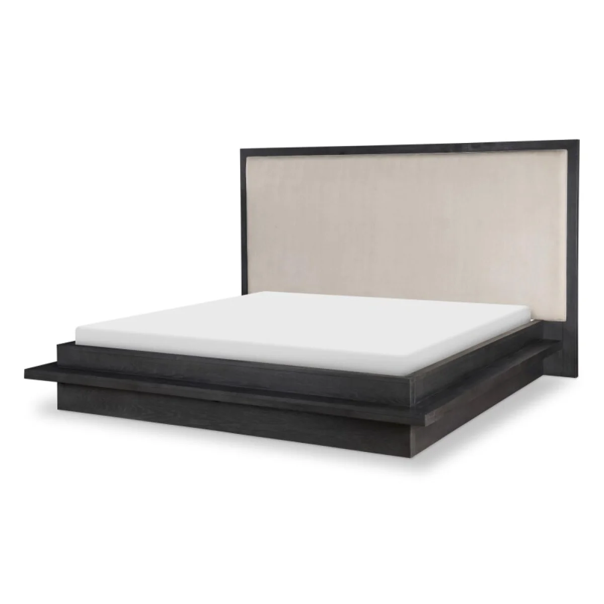 Complete Upholstered Bed K 6/6 Dark Oak Finish Beds Beds 4