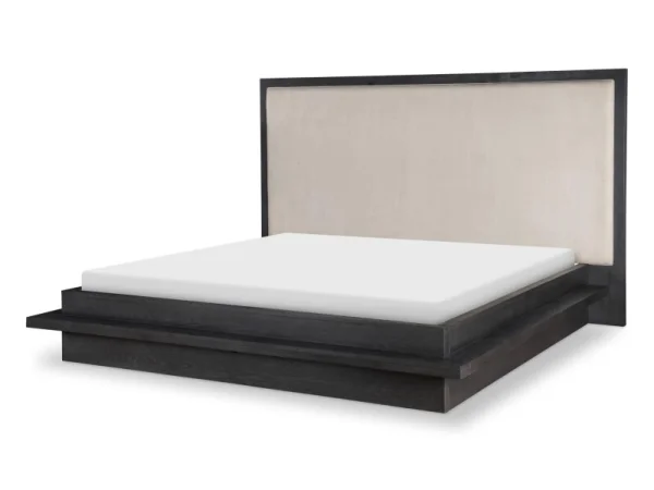 Complete Upholstered Bed Ca K 6/0 Dark Oak Finish Beds Beds