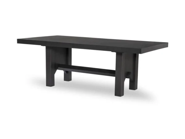 Complete Trestle Table Dark Oak Finish Dining Tables black