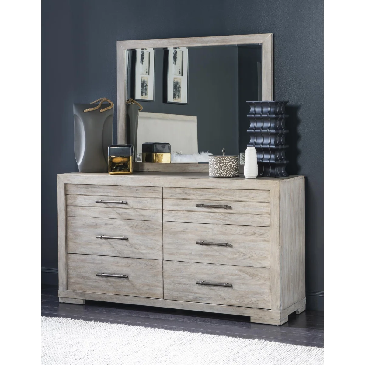 Mirror Light Oak Finish Bedroom Mirrors Brown 7
