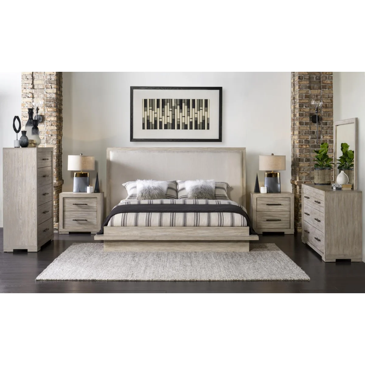 Mirror Light Oak Finish Bedroom Mirrors Brown 9