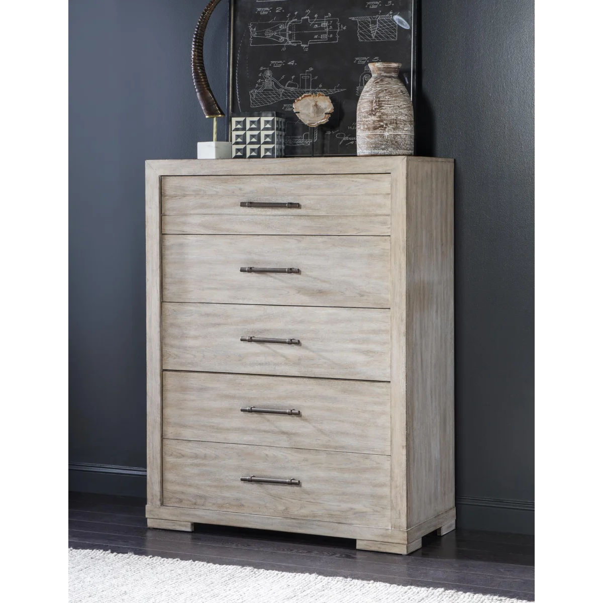 Drawer Chest Light Oak Finish Chests Brown 6