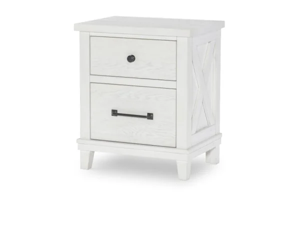 Night Stand White Finish Youth Nightstands Aged White