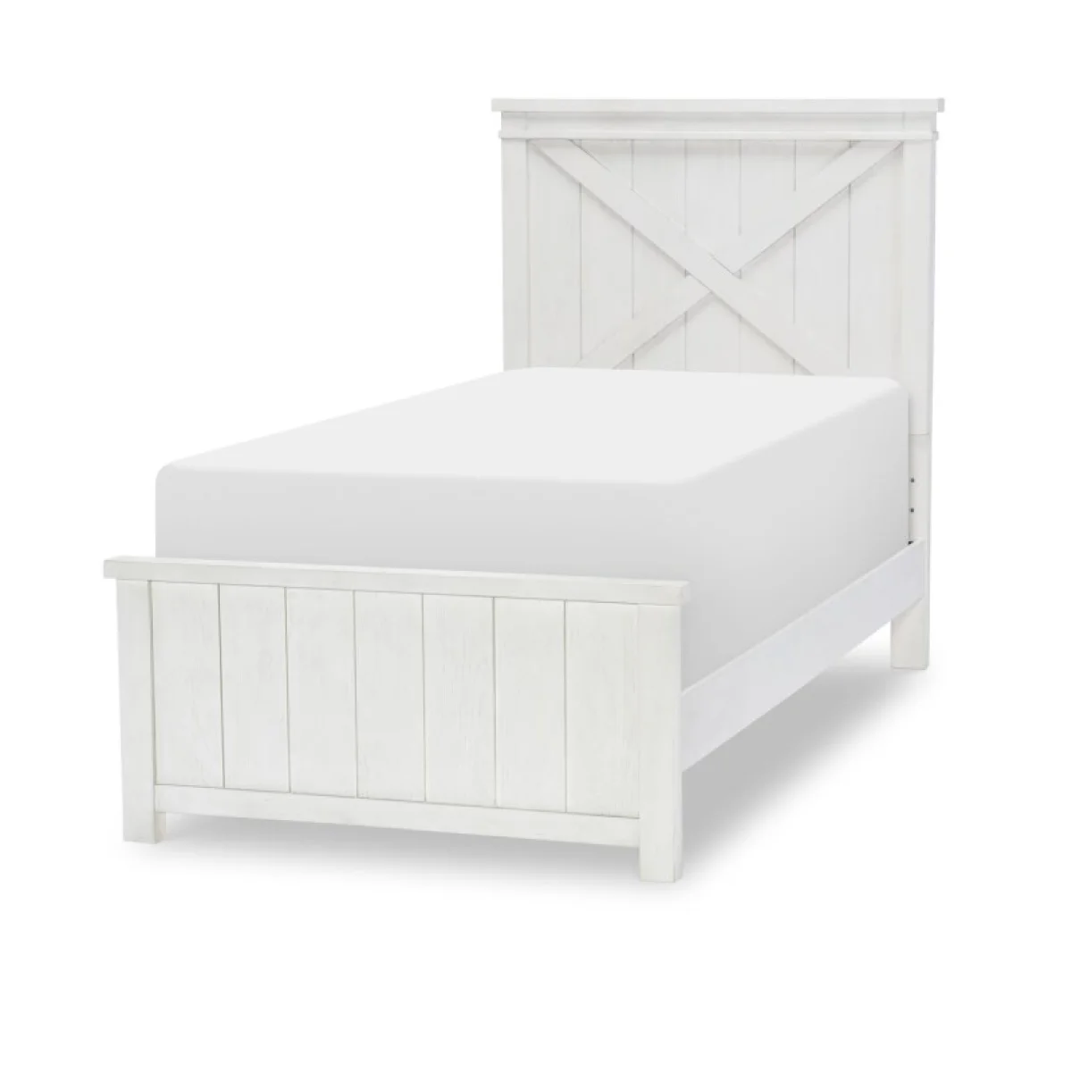 Complete Panel Bed Twin 33 White Finish Youth Beds Aged White 4