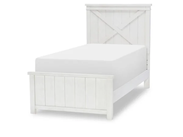 Complete Panel Bed Twin 33 White Finish Youth Beds Aged White