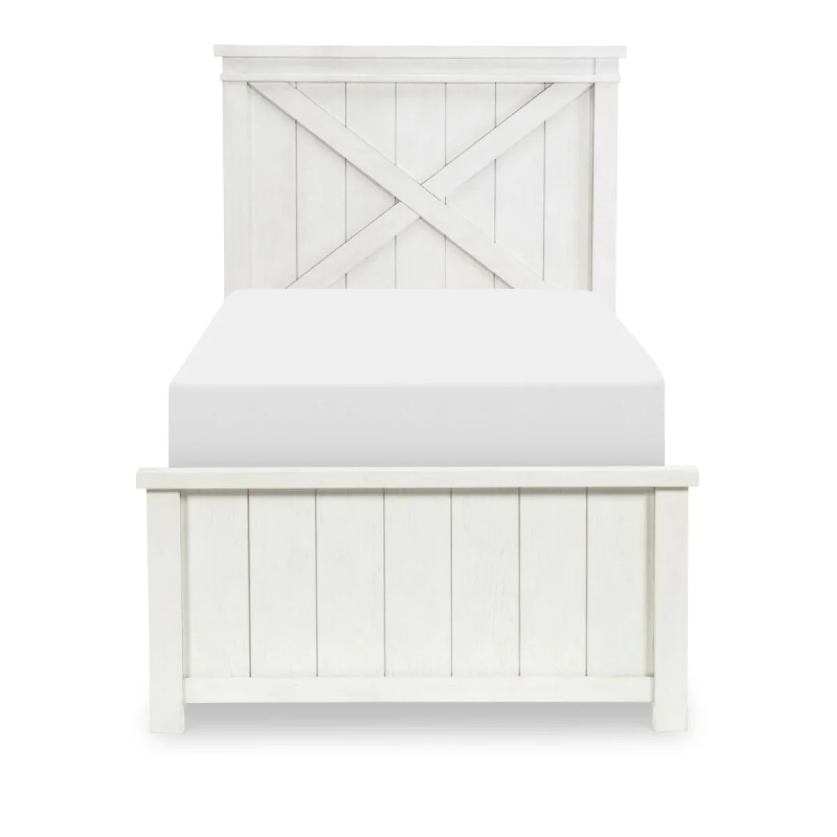 Complete Panel Bed Twin 33 White Finish Youth Beds Aged White 7