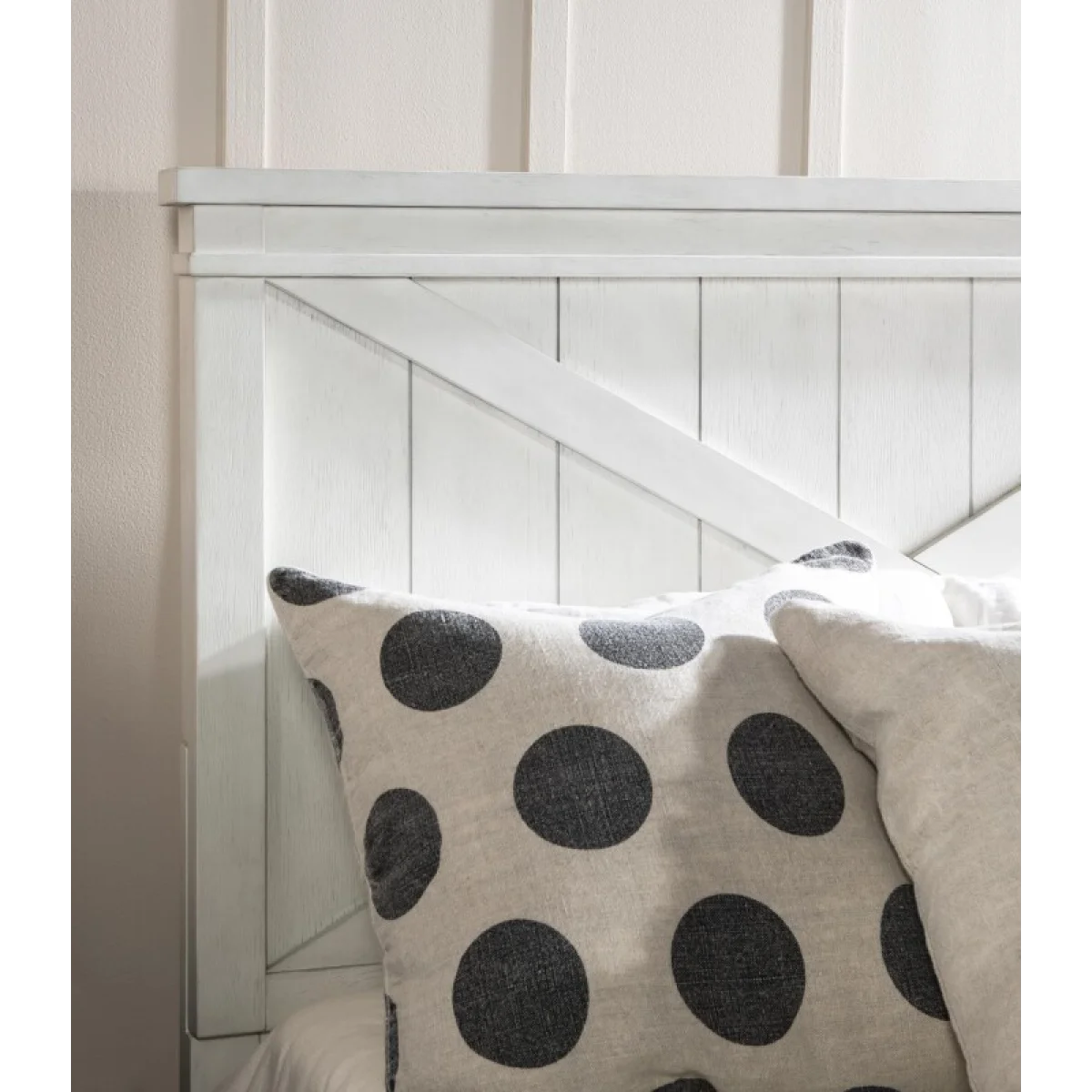 Complete Panel Bed Full 46 White Finish Youth Beds Aged White 8