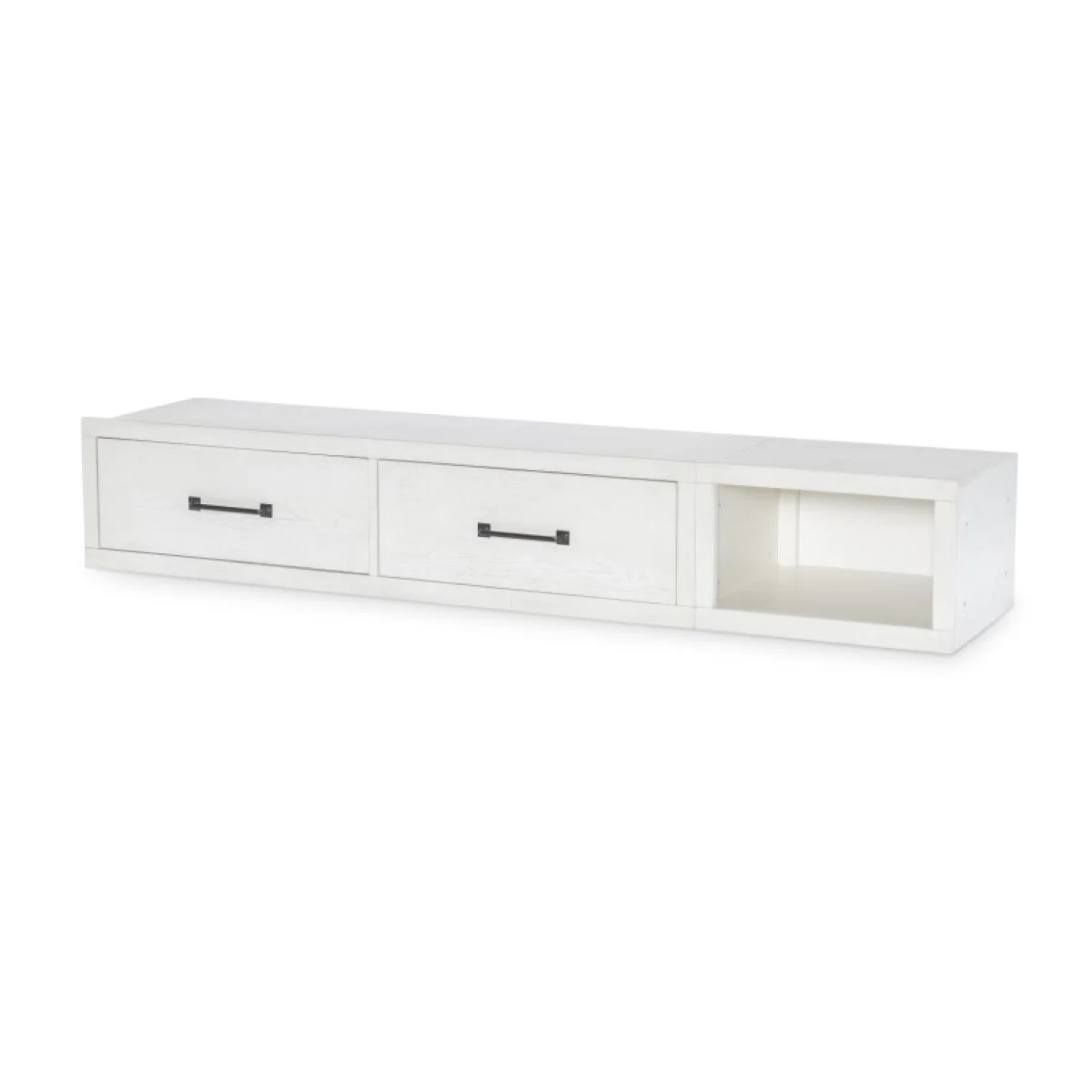 Underbed Storage Unit White Finish Bed Parts Aged White 4