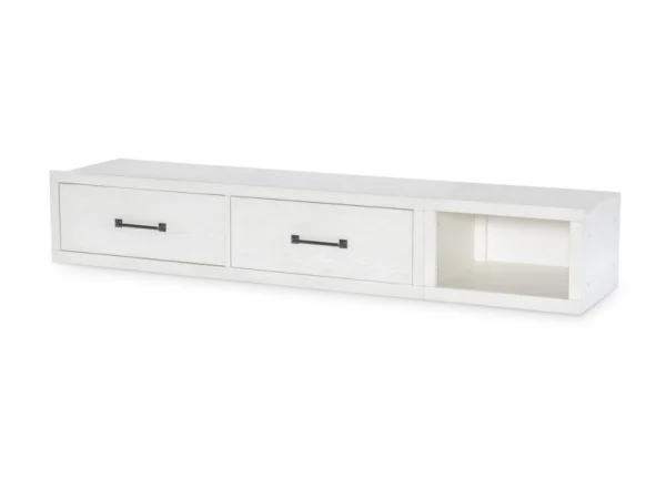 Underbed Storage Unit White Finish Bed Parts Aged White