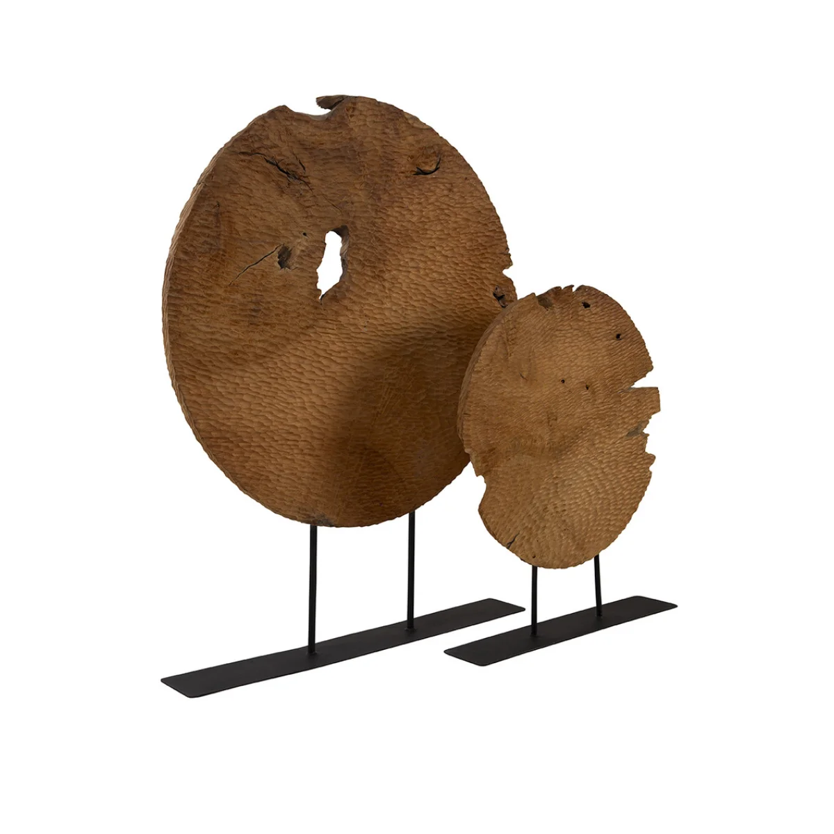 Teak Sculpture Set Art Art 4