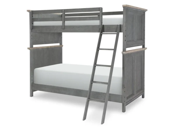 Complete Twin Over Twin Bed Youth Beds Distressed Denim