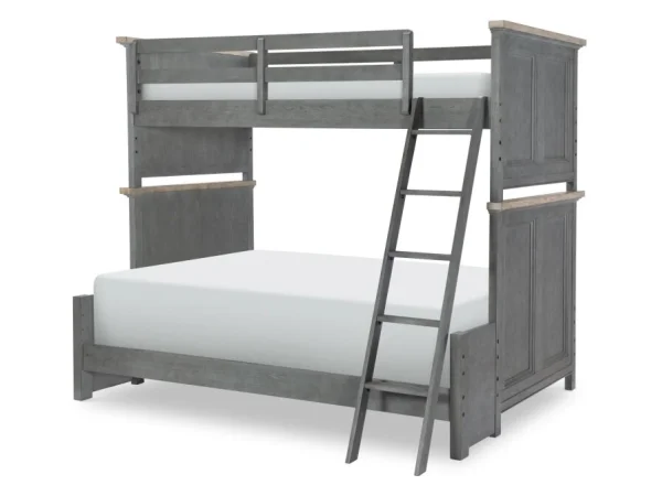 Complete Twin Over Full Bunk Youth Beds Distressed Denim