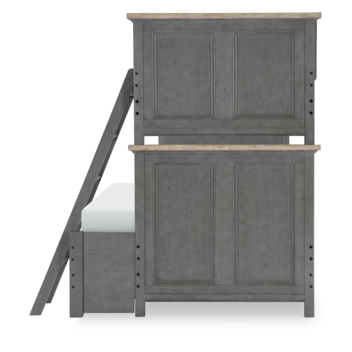 Complete Twin Over Full Bunk Youth Beds Distressed Denim 8