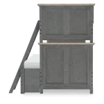 Complete Twin Over Full Bunk Youth Beds Distressed Denim 16