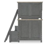 Complete Twin Over Full Bunk Youth Beds Distressed Denim 18