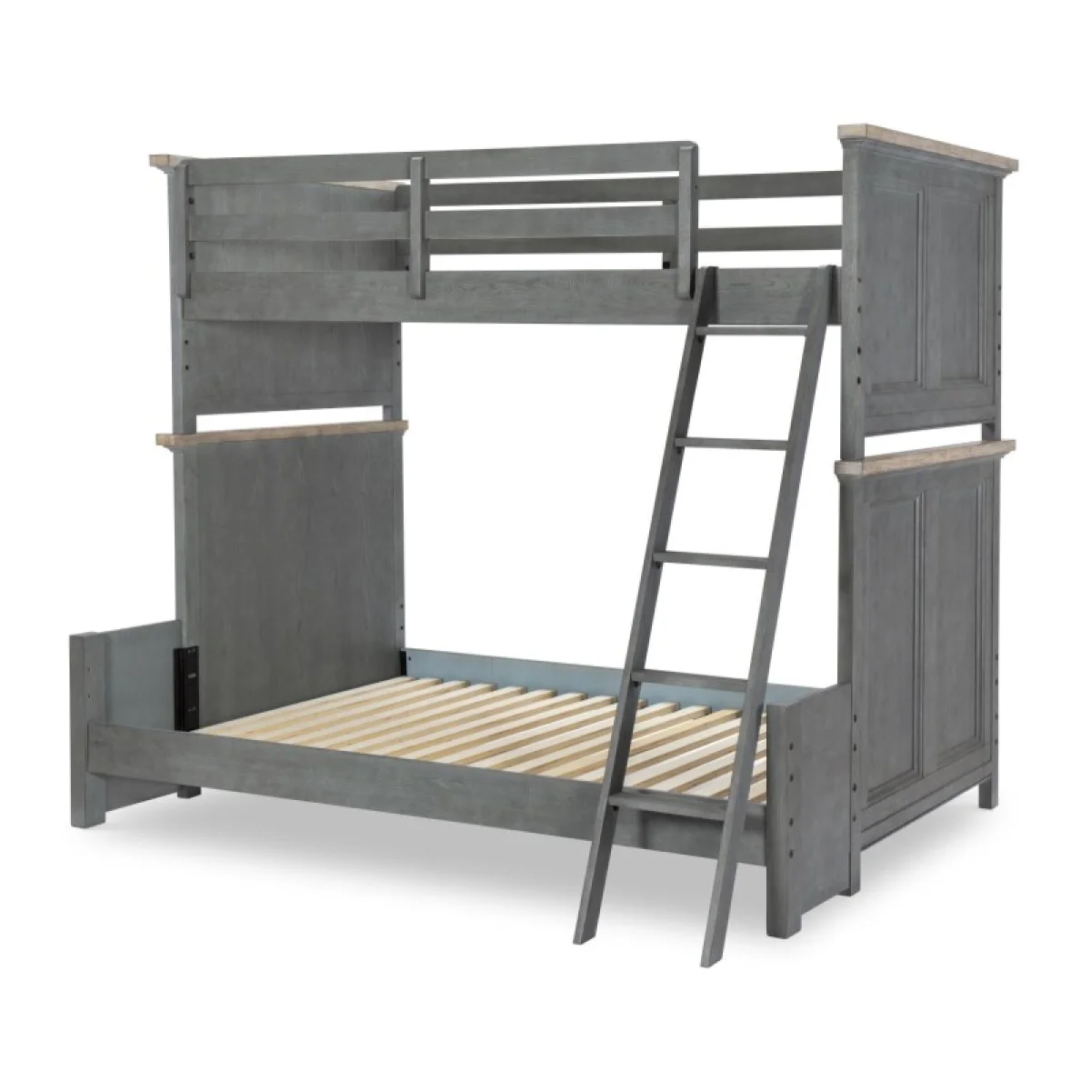 Complete Twin Over Full Bunk Youth Beds Distressed Denim 11