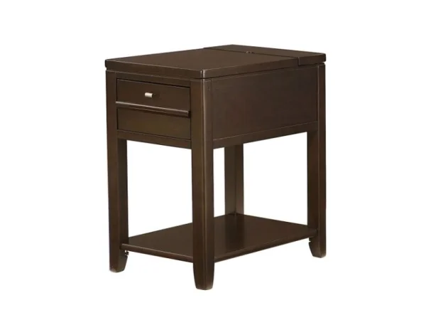 Chairsides Downtown Chairside Table-espresso Chairside Tables Brown