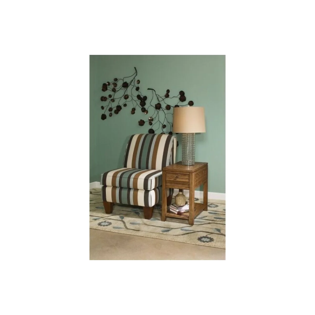 Chairsides Downtown Chairside Table-oak Chairside Tables Brown 6