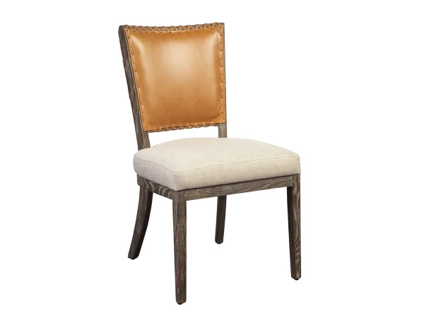 Lina Leather And Linen Chair Chairs Chairs
