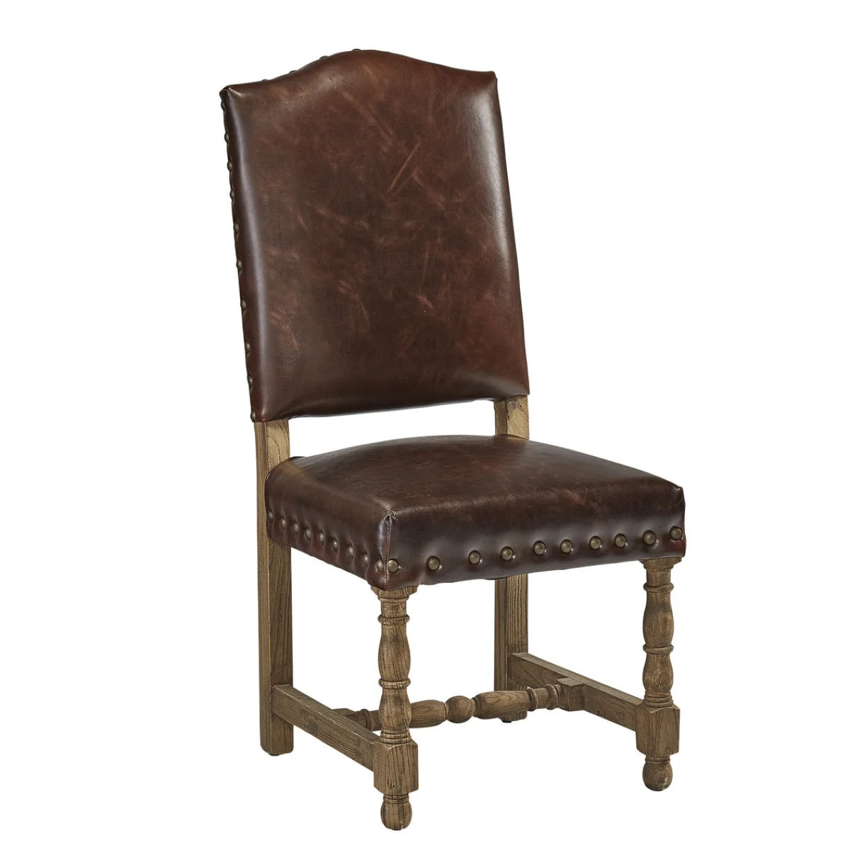 Leather Madrid Side Chair Chairs & Benches Brown 4